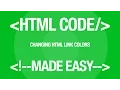 Web Design Tutorial Changing HTML Link Color