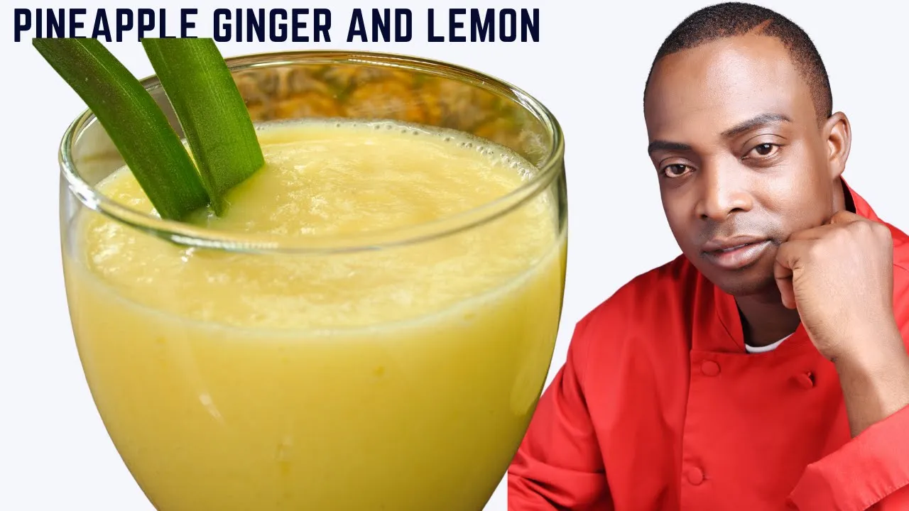 Pineapple ginger lemon weight loss drink