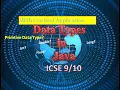 Values and Data Types in Java Icse Hindi