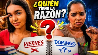 Peleando por las tareas del colegio con mi mamá