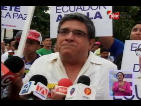 Militantes de Alianza País marcharon contra la violencia