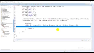 Sorting the HashMap in Java