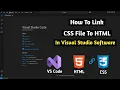 How To Link CSS File To HTML in Visual Studio Code CSS File Link in HTML
