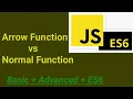 Arrow Function vs Normal Function JavaScript Hindi