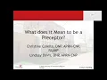 What Does it Mean to be a Preceptor
