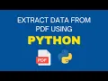 Extract PDF Table to DataFrame Using Python Convert PDF to CSV in Jupyter Notebook