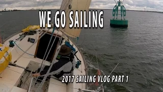 OUR FIRST SAIL. So after all the hard work she is back in the water