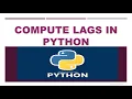 lags in python lags of time series in python shift features in python lags