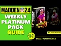 Madden 24 Weekly Platinum Pack Guide