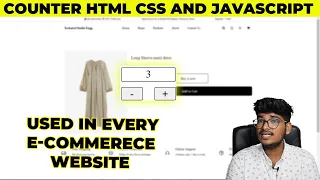 counter html CSS and JavaScript Increment ana Decrement functionality using JavaScript Deepak sir