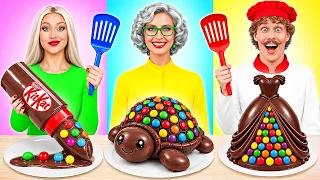 Ich vs Oma: Schokolade Essen Challenge | Lustige Küchen-Hacks von Multi DO Challenge