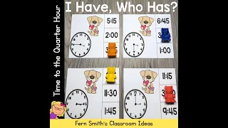 St Valentine s Day Adorable Puppy Time to the Quarter Hour Clip Cards