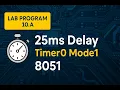 Lab Manual Create 10ms Delay using Timer0 in Mode 1