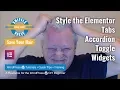 Elementor - Style the tabs accordion and toggle widgets