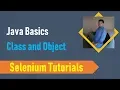 2 Java Basics for Selenium - What is class and object in Java
