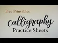 Calligraphy Practice Sheets for Beginners