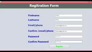 How To Validate Registration Form In Java Using Netbeans Elcipse