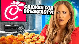 Irish Girl Tries CHICK-FIL-A BREAKFAST For The First Time Michigan Avenue Chicago