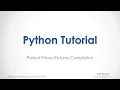 Python Tutorial Paired Prices Returns Correlation