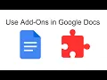 How to Use Add-Ons in Google Docs