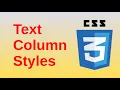 Text column styles - Basic CSS3 Fast