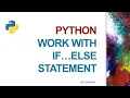 Python Code Work with If Else Statement in Python