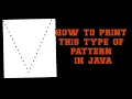 How To Print Alphabet V Pattern In Java