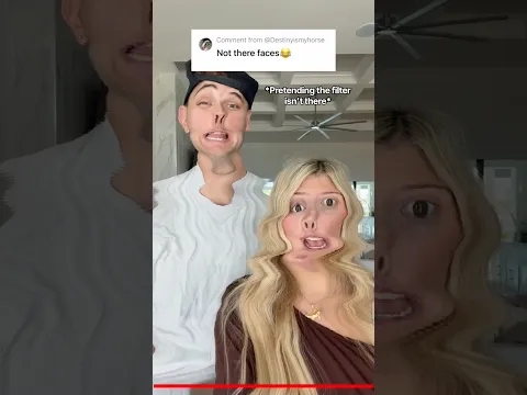 Pretending the filter isn’t there 🤣💀 #shorts #couple #funny #challenge