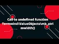 How to Fix Call to undefined function Termwind ValueObjects mb - strimwidth Error in PHP