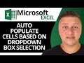 How to Auto Populate Cells Based on Dropdown Box Selection in Excel Excel Tutorial 2026