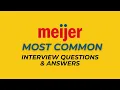 Meijer Interview Questions and Answers for 2025