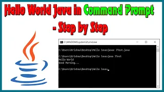 Hello World Program in Java Command Prompt Java Hello World Learn Java Tutorial for Beginners