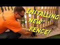 Installing Backyard Fence for Dog from Lowes
