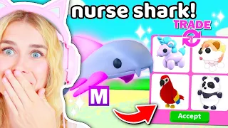 Trading New Mega Neon Nurse Shark In Adopt Me