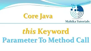 Core Java 36 - this As Parameter To Method Call