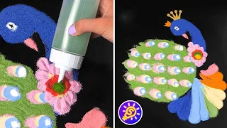 Satisfying Video. Relaxing Sand Art Creations. Rangoli designs🌈🌀