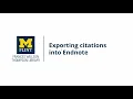 Exporting Citations into EndNote Web