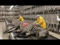 Lagu FULL PROCESS | Inside the Zebra Leather Factory –Million-Dollar Products Are Made from Zebra Skin