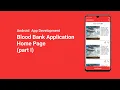 Blood Bank Application In Android Homepage - Part 1