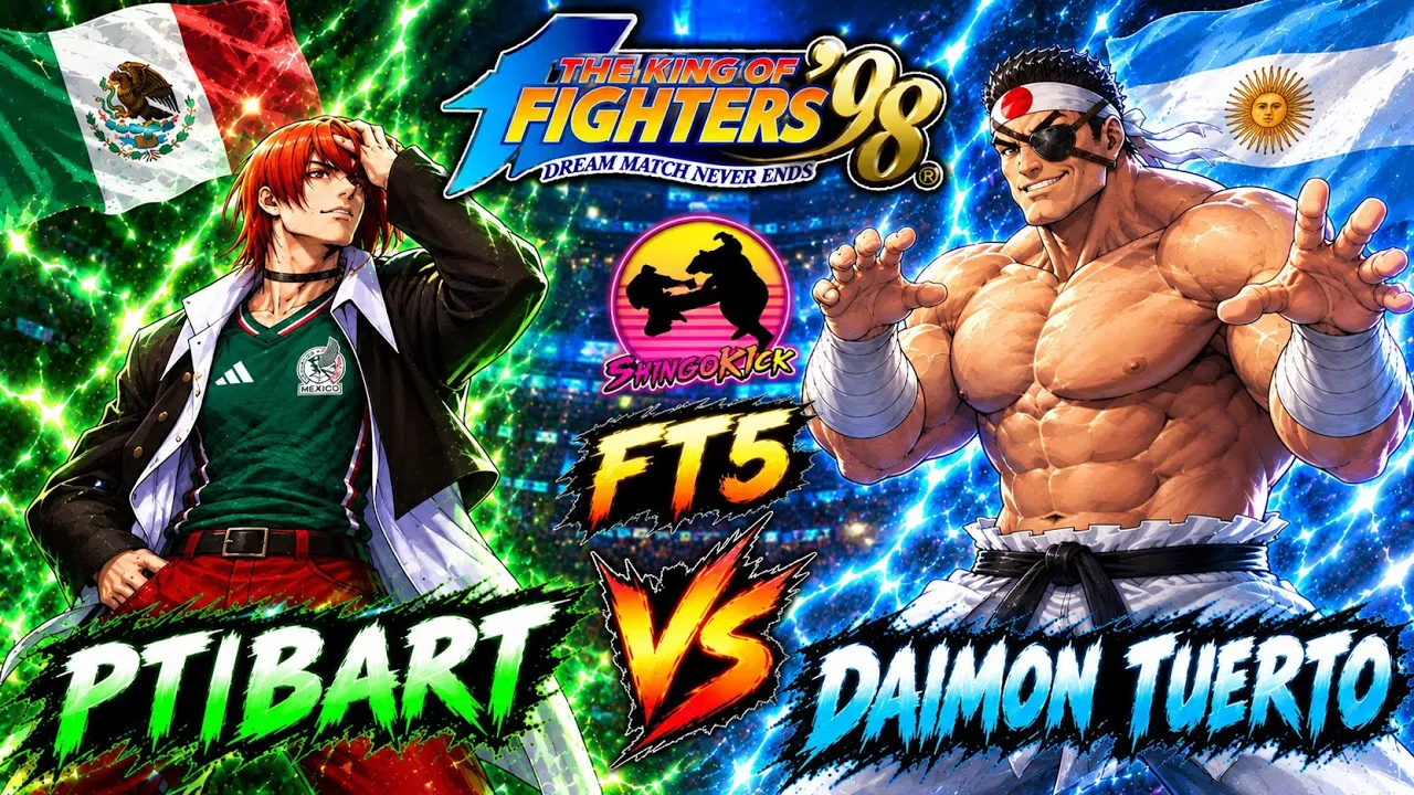 🔥Campeón Mexicano contra un Monstruo👺🔥PT-Bart 🇲🇽 🆚 Daimon Tuerto 🇦🇷 FT5 #kof98