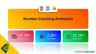 Number Counting Animation Counter Up Animation HTML CSS JavaScript