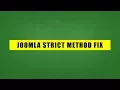 How to fix the Strict Standards Non-static method Error