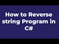 how to Reverse string in c Reverse string in c