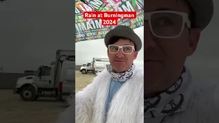 Rain at Burningman 2024 just before the festival opens to the public #burningman #rain