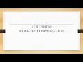 Colorado Workers Compensation