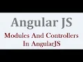 Modules And Controllers In AngularJS