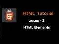Lesson - 2 HTML Elements HTML Tutorial In Hindi HTML Full Course In Hindi
