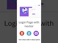 Login Page with Navbar HTML CSS and Bootstrap sitezoon