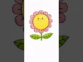 Easy flower drawing for kids