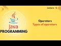 Java Lec - C Operators in java Operators By Vaibhav Singh